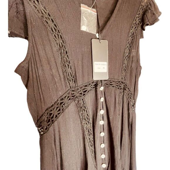 The Clothing Company x Vici | Flutter Slv V-Neck High-Lo Maxi Dress Size M | NWT - Picture 8 of 11